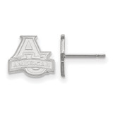 LogoArt American University Earrings - Sterling Silver Rhodium-Plated Extra Small Post