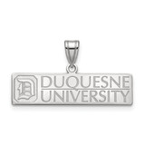 LogoArt Duquesne University Pendant - Rhodium-Plated Sterling Silver Large