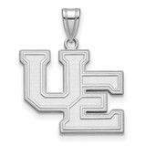 LogoArt University of Evansville Pendant - Sterling Silver Rhodium-Plated Purple Aces Large