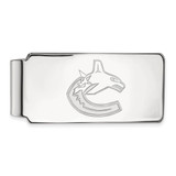 LogoArt Vancouver Canucks Money Clip - Sterling Silver Rhodium-Plated