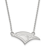 LogoArt University of Tennessee at Chattanooga Necklace - Sterling Silver Rhodium-Plated Mockingbird Small Pendant 18 Inch