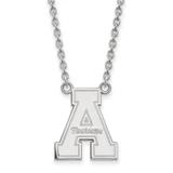 LogoArt Appalachian State University Necklace - Sterling Silver Rhodium-Plated Large Pendant 18 Inch