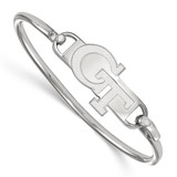 LogoArt Georgia Institute of Technology Bracelet - Sterling Silver Rhodium-Plated Bangle