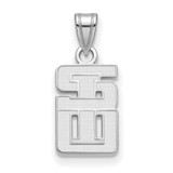 LogoArt Southern Illinois University Pendant - Sterling S. Rhodium-Plated Small