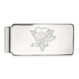 LogoArt Pittsburgh Penguins Money Clip - Sterling Silver Rhodium-Plated