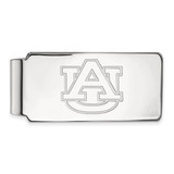 LogoArt Auburn University Money Clip - Sterling Silver Rhodium-Plated