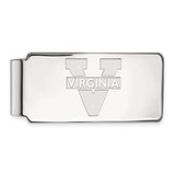 LogoArt University of Virginia Money Clip - Sterling Silver Rhodium-Plated