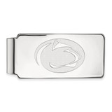 Sterling Silver Rhodium-Plated LogoArt Penn State University Lion Money Clip