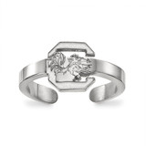 LogoArt University of South Carolina Toe Ring - Sterling Silver Rhodium-Plated, 2 mm