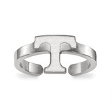 LogoArt University of Tennessee Toe Ring - Sterling Silver Rhodium-Plated Letter T, 2 mm