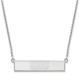 LogoArt Miami University Necklace - Sterling Silver Rhodium-Plated Small Bar