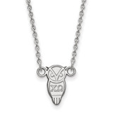 LogoArt Chi Omega Necklace - Sterling Silver Rhodium-Plated Sorority Symbol Extra Small Pendant 18 Inch