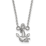 LogoArt Delta Gamma Necklace - Sterling Silver Rhodium-Plated Sorority Symbol Extra Small Pendant 18 Inch
