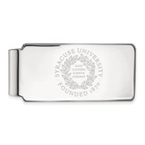 LogoArt Syracuse University Money Clip - Sterling Silver Rhodium-Plated Crest