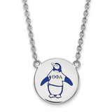 LogoArt Theta Phi Alpha Necklace - Sterling Silver Rhodium-Plated Sorority Symbol Large Color Enamel Pendant 18 Inch - SS045TPA-18