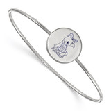 LogoArt Alpha Xi Delta Bracelet - Sterling Silver Rhodium-Plated Enameled Slip-on Bangle - SS048AXD-7