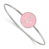 LogoArt Delta Gamma Bracelet - Sterling Silver Rhodium-Plated Enameled Slip-on Bangle - SS049DG-7