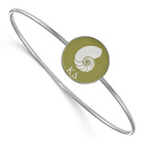 LogoArt Kappa Delta Bracelet - Sterling Silver Rhodium-Plated Enameled Slip-on Bangle - SS049KD-7