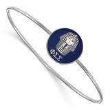 LogoArt Phi Sigma Sigma Bracelet - Sterling Silver Rhodium-Plated Enameled Slip-on Bangle - SS049PSS-7