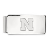 LogoArt University of Nebraska Money Clip - Sterling Silver Rhodium-Plated Letter N