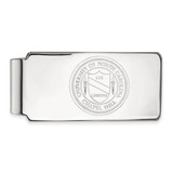 LogoArt University of North Carolina Money Clip - Sterling Silver Rhodium-Plated Crest