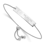 LogoArt Philadelphia Flyers Bracelet - Sterling Silver Rhodium-Plated Name Bar Adjustable Bracel