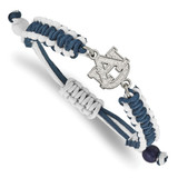 LogoArt Auburn University Bracelet - Stainless Steel A-U Adjustable Cord
