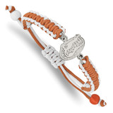 LogoArt University of Florida Bracelet - Stainless Steel Gator Adjustable Cord