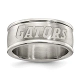 Univ OF Florida Stainless Steel Logo Band Ring