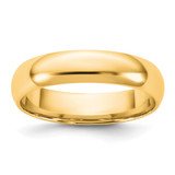 14K Yellow Gold 4.5 mm Lightweight Comfort Fit Wedding Band, Domed
