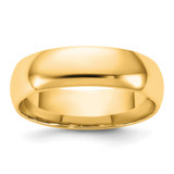 14K Yellow Gold 5.5 mm Lightweight Comfort Fit Wedding Band, Domed