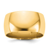 14K Yellow Gold 10 mm Lightweight Comfort Fit Wedding Band, Domed