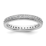 Rhodium-Plated 14K White Gold Polished Vintage Diamond Eternity Band - ET0002-050-W4