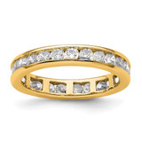 Rhodium-Plated 14K Yellow Gold Polished Channel-Set Diamond Eternity Band - ET0009-100-Y4