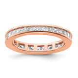 14K Rose Gold Polished Channel-Set Princess Diamond Eternity Band - ET0010-100-R4
