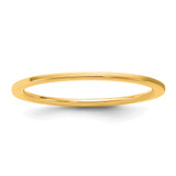 14K Yellow Gold 1 mm Standard Flat Comfort Fit Wedding Band