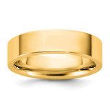 14K Yellow Gold 5.5 mm Standard Flat Comfort Fit Wedding Band
