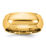 14K Yellow Gold 7 mm Half Round with Edge Wedding Band