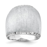 Sterling Silver Rhodium-Plated Radiant Essence Ring, Domed