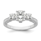 Brilliant Embers Sterling Silver Rhodium-Plated 45 Stone Micro Pavé Cubic Zirconia Ring