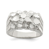 Sterling Silver Men'S Nugget Ring, 4.5 mm - QR122
