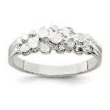 Sterling Silver Nugget Ring, 2 mm