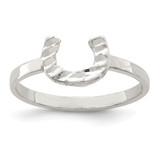 Sterling Silver Horseshoe Ring, 2 mm