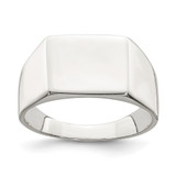 Sterling Silver 9 x 11 mm Solid Back Signet Ring