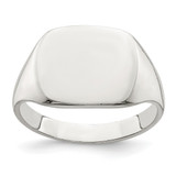Sterling Silver 11 x 14 mm Solid Back Signet Ring