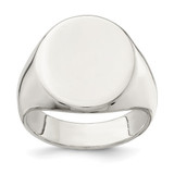 Sterling Silver 19 x 16 mm Closed Back Signet Ring