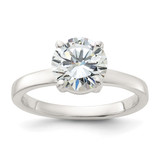 Sterling Silver Polished Cubic Zirconia Ring, 2 mm, 2 mm Wide - QR4237