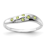 Sterling Silver Lime Green Cubic Zirconia Ring