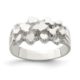 Sterling Silver Woman'S Nugget Ring, 4 mm - QR4443