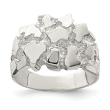 Sterling Silver Men'S Nugget Ring, 4 mm